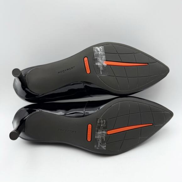 Rockport Womens Total Motion 75mm Pointy Toe Pumps US 8 Black Patent Leather NIB - Picture 12 of 13